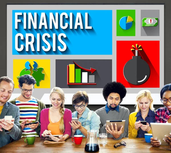 Concepto de problema de crisis financiera — Foto de Stock