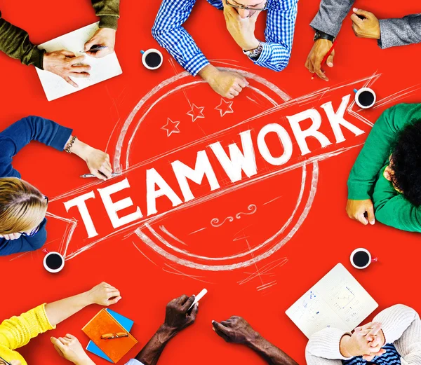 Grup iş adamları ve ekip çalışması
