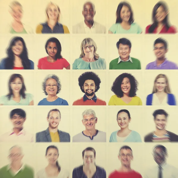 Retrato de colorido concepto de personas étnicas — Foto de Stock