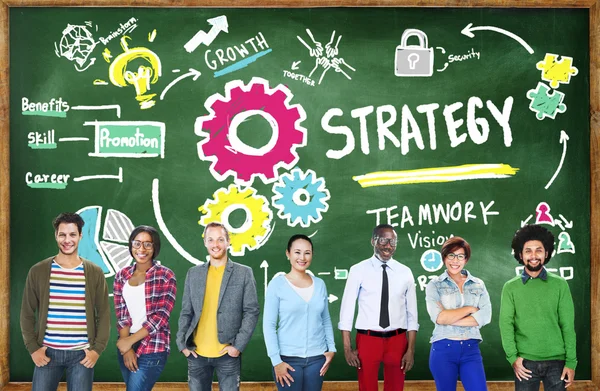 Strategie oplossing tactiek teamwerk concept — Stockfoto