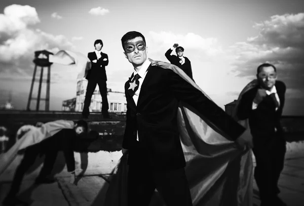 Businessmen in Superhero costumes — Stock Photo, Image