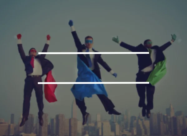 Superheld zakenlieden vliegen — Stockfoto