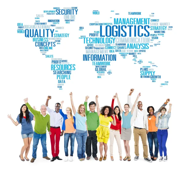 Logistics management frakt servicekoncept produktion — Stockfoto