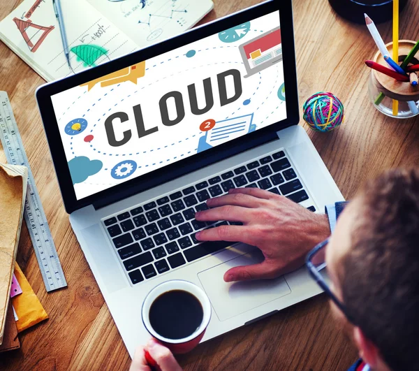 Cloud computing lagring — Stockfoto