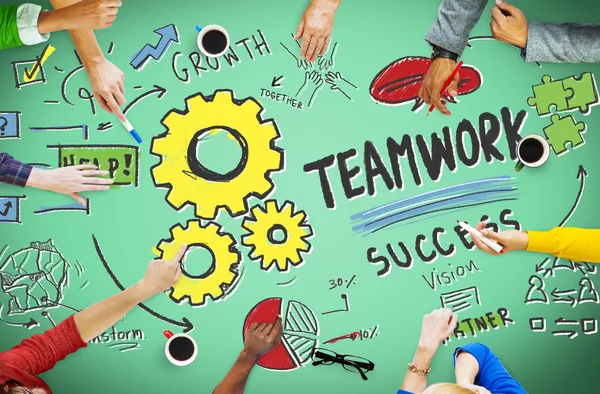 Teamwork Team Collaboration Concept — Stock Photo, Image