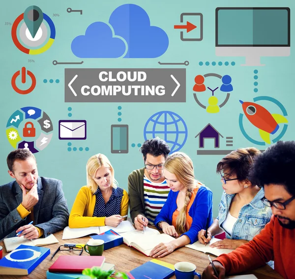 Concepto de red de computación en nube —  Fotos de Stock