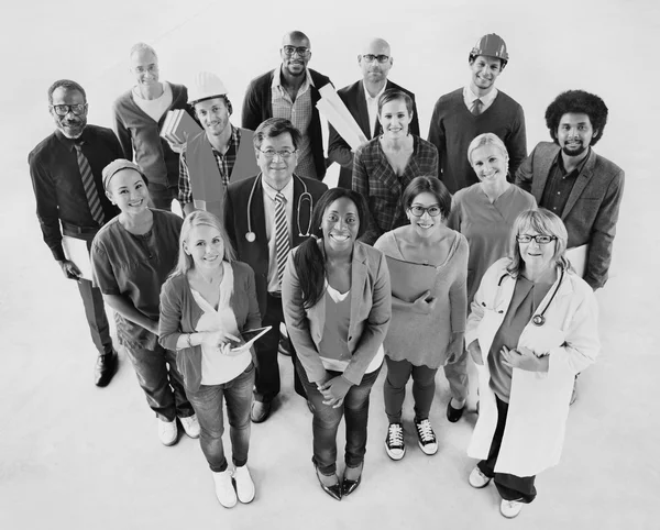 Grupo de Pessoas Diversas, Conceito de Trabalho em Equipe — Fotografia de Stock