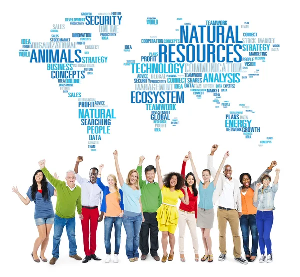 Group of diversity people and children — Stock Photo, Image