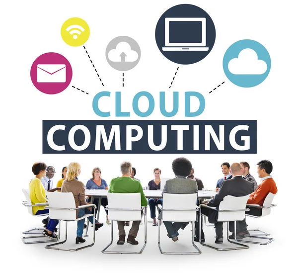 Concepto de red de computación en nube — Foto de Stock