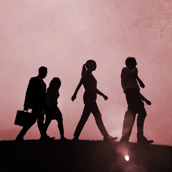 Business people walking — Stock Photo, Image