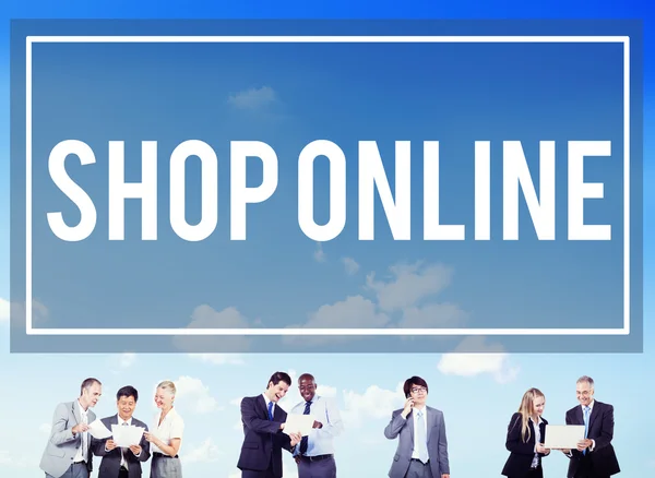 Online-Shop digitales Internet-Konzept — Stockfoto