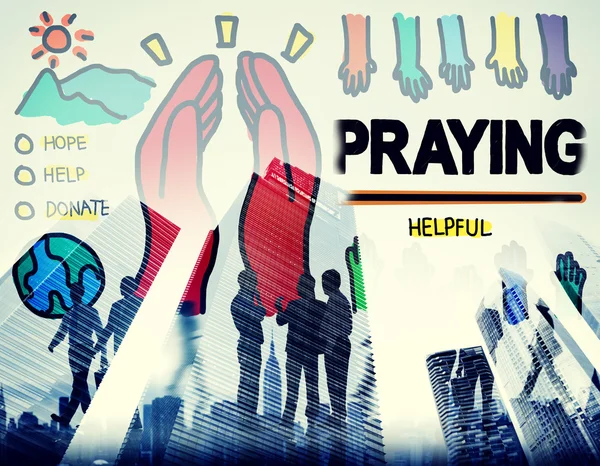 Mensen en religie bidden — Stockfoto