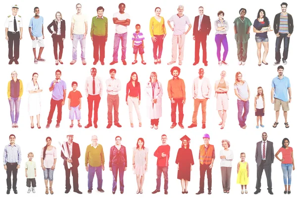 Többnemzetiségű változatos foglalkozás emberek — Stock Fotó