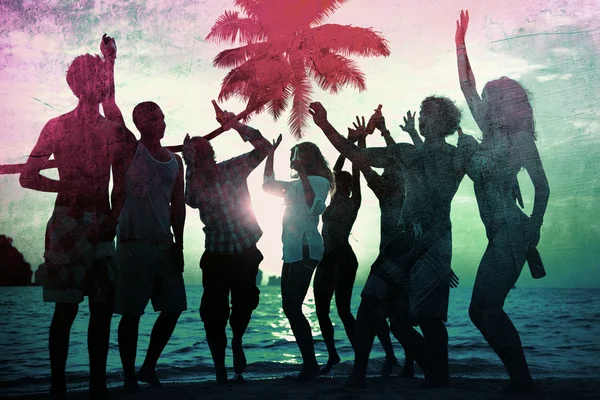 Ludzie na Letnich Beach Party koncepcja — Zdjęcie stockowe