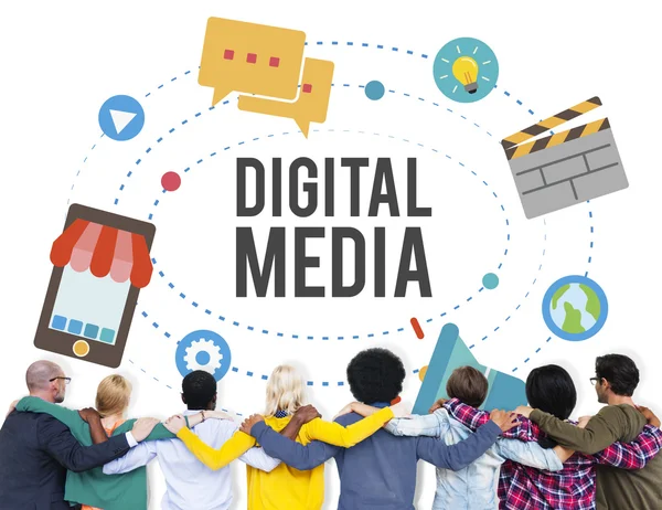 Digitale medienettverk – stockfoto