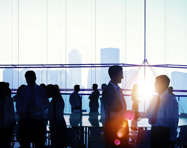 Grupo de empresarios en el cargo — Foto de Stock