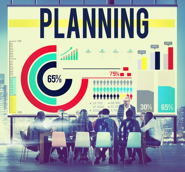 Planificación del Plan, Concepto de Estrategia de Solución — Foto de Stock