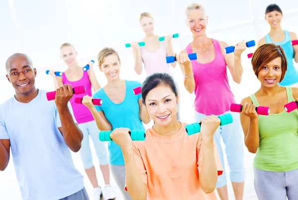 Conceito de Exercício de Treinamento em Grupo — Fotografia de Stock