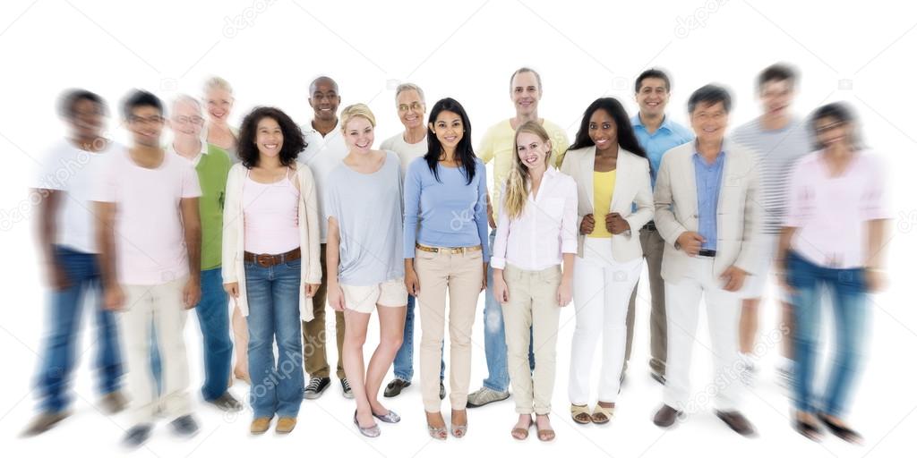 Group of diversity people standing together  