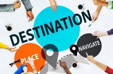 Hedef keşif seyahat kavramı gidin