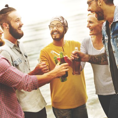 Beach alkış kutlama dostluk kavramı