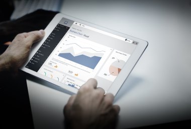 İşadamı fikirler teknoloji kavramı