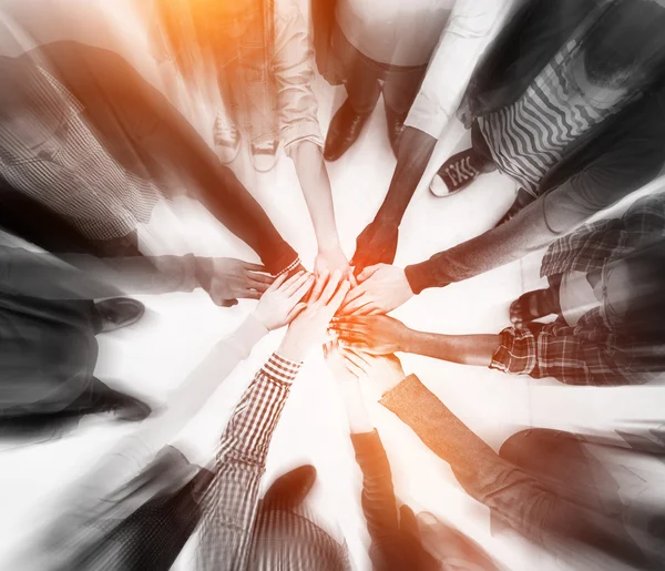 Group of People Clasped Hands together — Stock Photo, Image