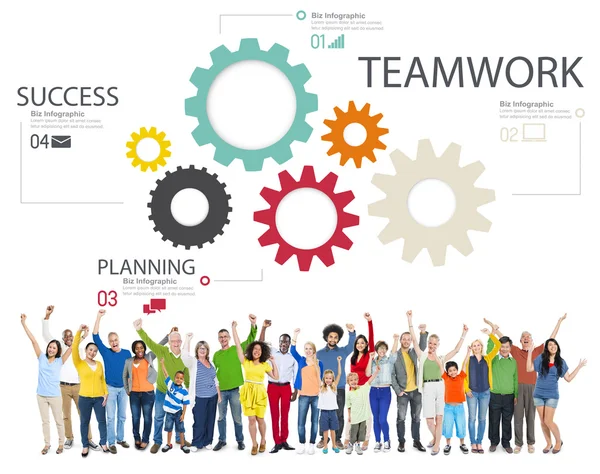 Teamwork partnerskap samarbete koncept — Stockfoto
