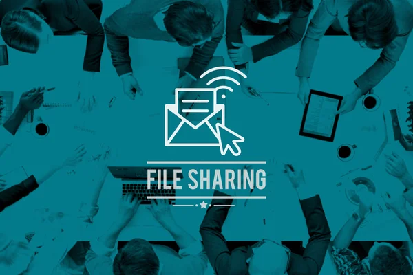 Filesharing im Internet — Stockfoto