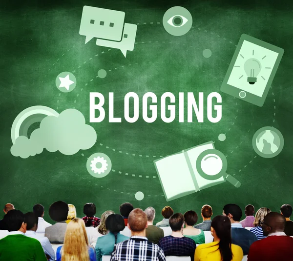 Blogging Internet medier nätverk — Stockfoto