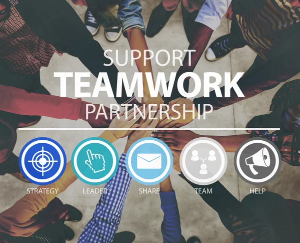 Teamwerk ondersteuning partnerschap Concept — Stockfoto