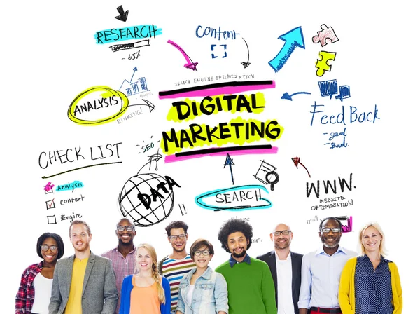 Concetto di strategia di marketing digitale — Foto Stock