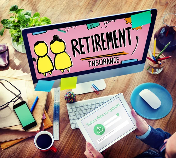 Koncepce důchodového pojištění penzijní — Stock fotografie