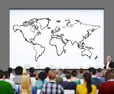 İnsanlar seminer ve Kartografya