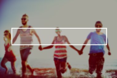 Eğlenceli bağ kavramı olan yaz arkadaş