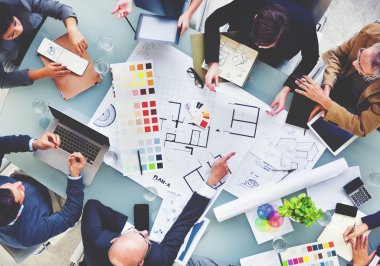 Yeni proje için planlama ekibi tasarımı