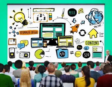 Duyarlı kaliteli paylaşım Online kavramı