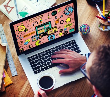 Duyarlı kaliteli paylaşım Online kavramı