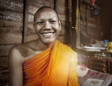 Smiling Cambodian Monk clipart