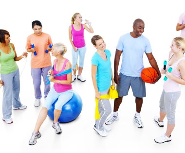 İnsanlar Fitness Egzersiz kavramı