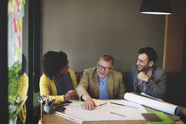 Group of architects working in office — Stock Photo, Image