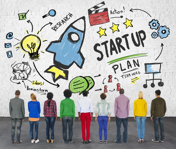 Persone diverse e Start Up Concept — Foto Stock