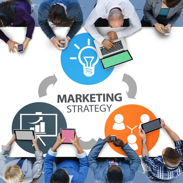 Estrategia de Marketing Concepto de Marca — Foto de Stock