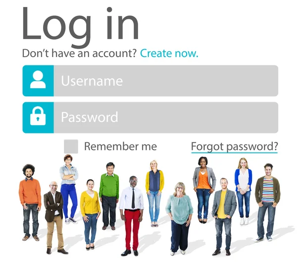 Login-Konzept für Konten — Stockfoto