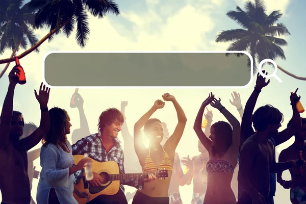 Gente alla Beach Party Concept — Foto Stock