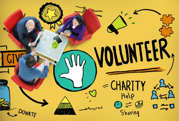 Vrijwilliger liefdadigheid Help Concept — Stockfoto