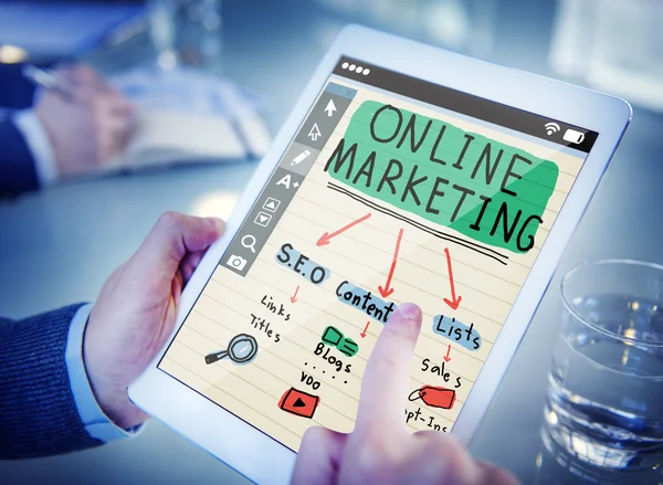 Online-Marketing-Konzept — Stockfoto
