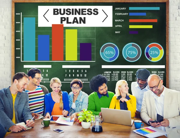 Plan de negocios, concepto de idea de estrategia — Foto de Stock