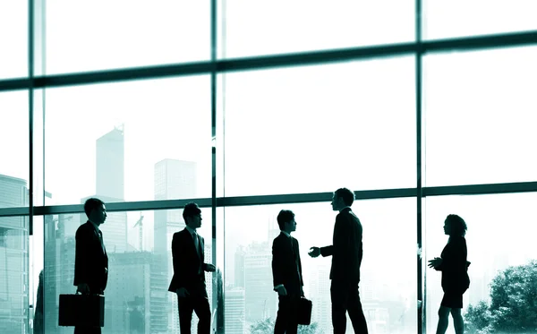 Business people silhouettes — Stock Photo, Image