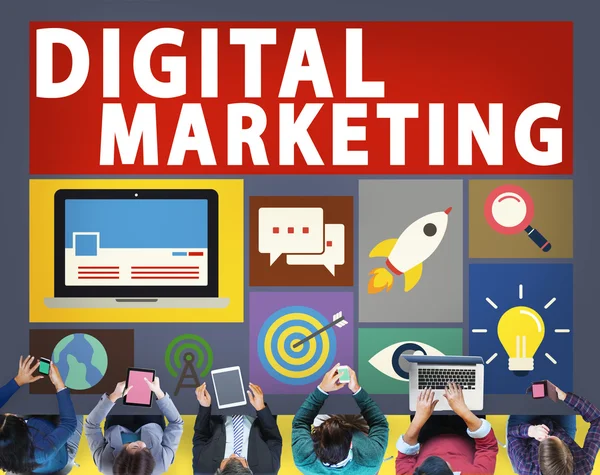 Gente de negocios y marketing digital — Foto de Stock